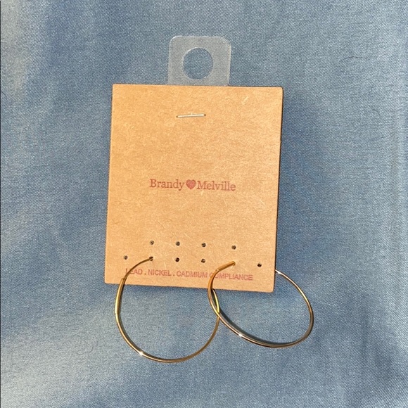 Brandy Melville Jewelry - ***SOLD*** Brandy Melville Gold Hoop Earrings